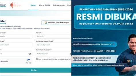 rekrutmen bumn cara daftar